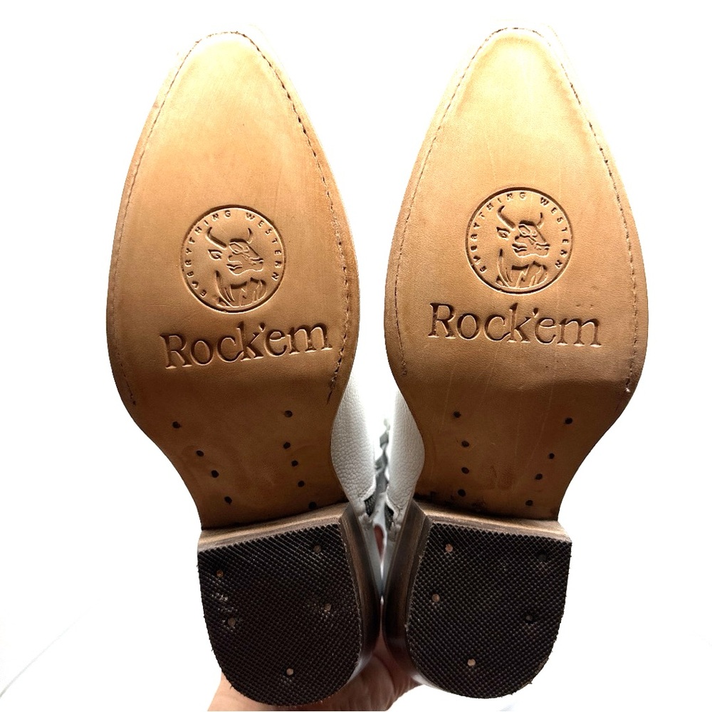 🔥NIB W/Tags ROCKEM Paulina Tall Wide Calf Friendly Snip Toe Cowgirl Boots Size 7 - Picture 11 of 17